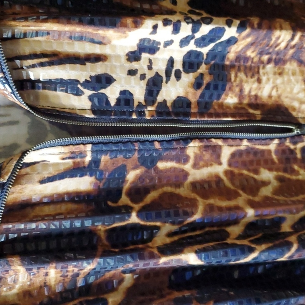 Ruby Rd Animal Print Sequined Full Zip Jacket Siz… - image 4